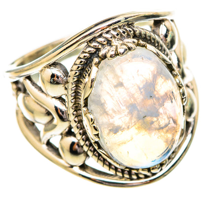 Rainbow Moonstone Rings handcrafted by Ana Silver Co - RING115095 - Photo 2