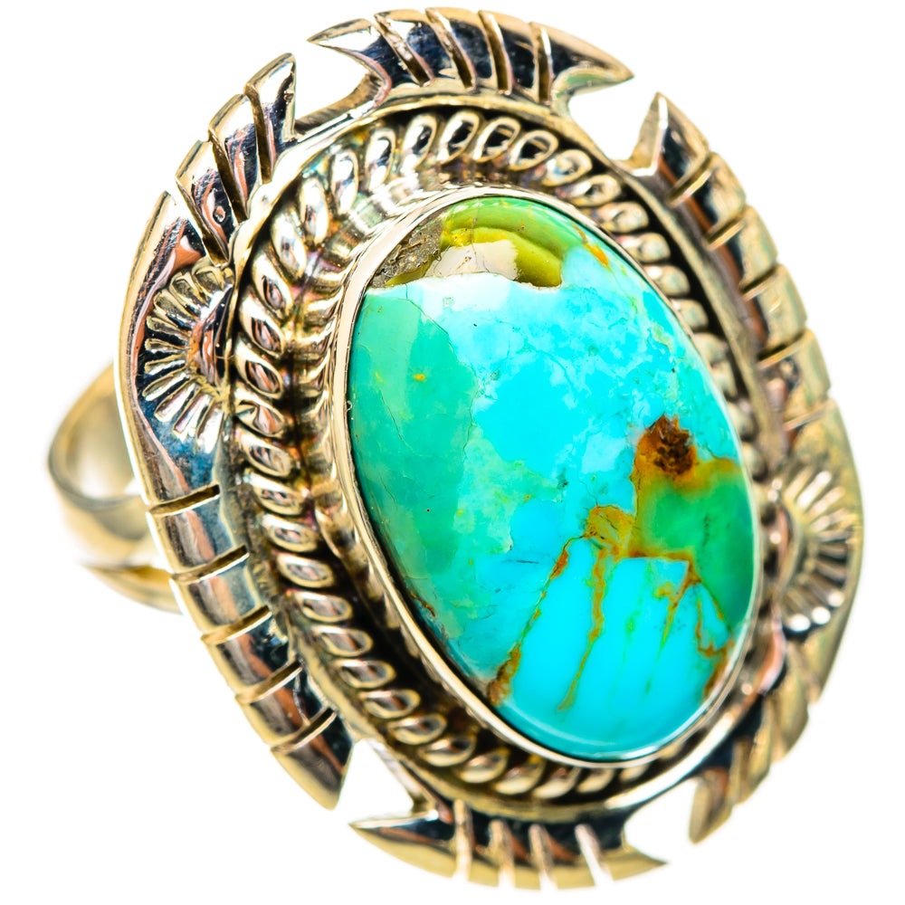 Peruvian Chrysocolla Rings handcrafted by Ana Silver Co - RING115099 - Photo 2
