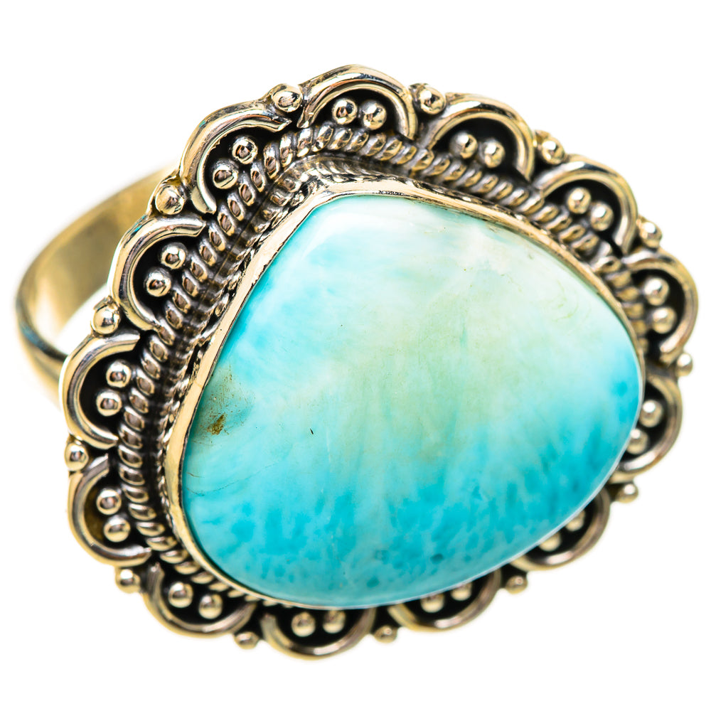 Larimar Rings handcrafted by Ana Silver Co - RING115120 - Photo 2