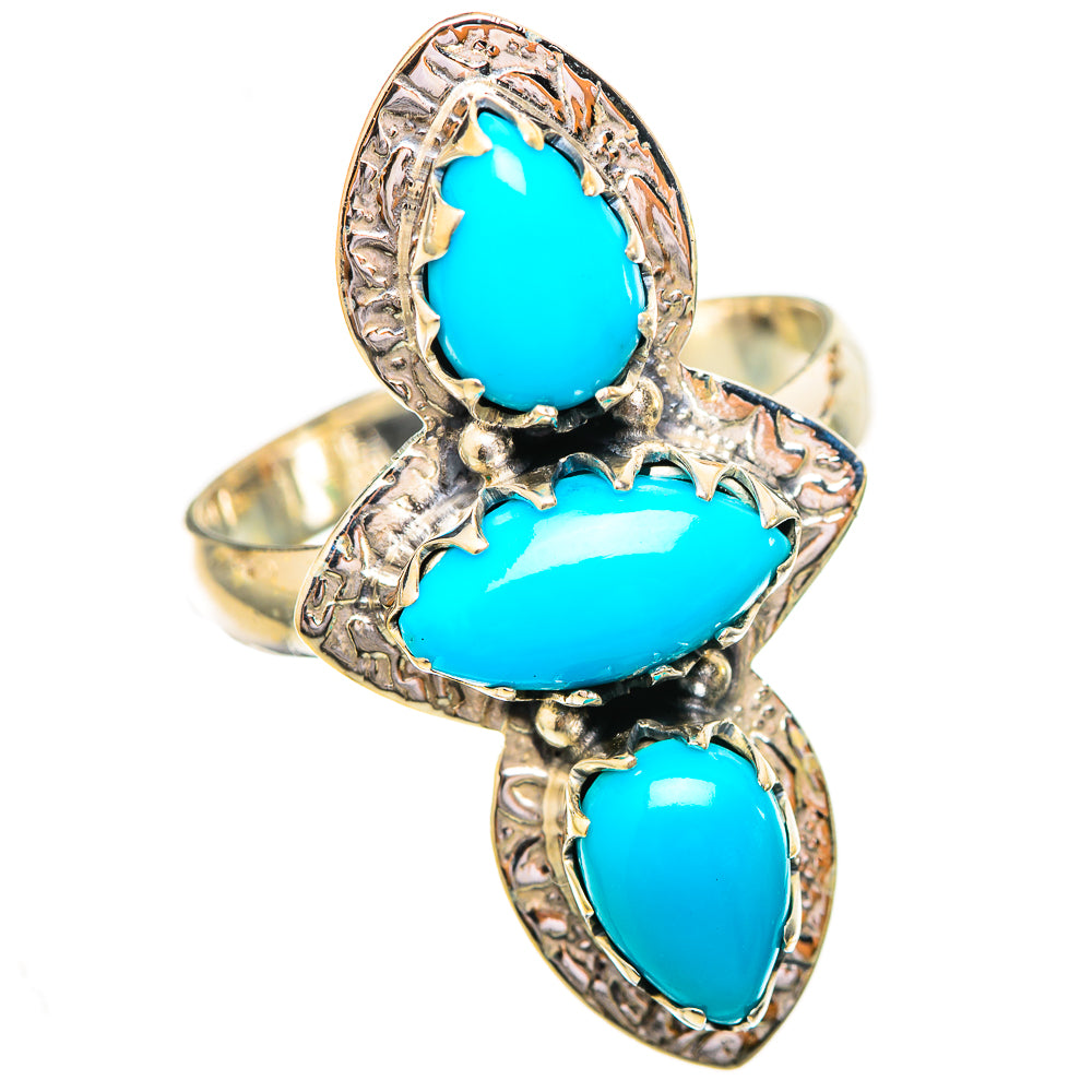 Sleeping Beauty Turquoise Rings handcrafted by Ana Silver Co - RING115122 - Photo 2