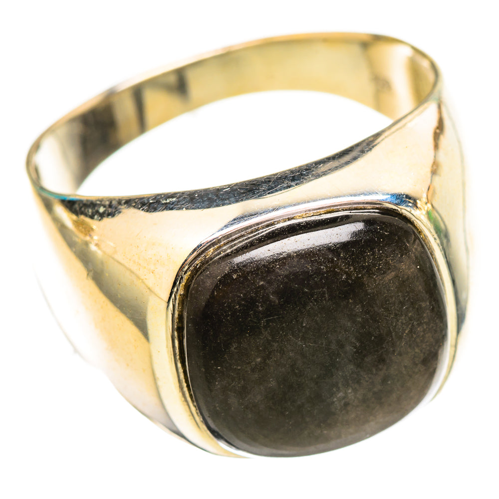 Gold Sheen Obsidian Rings handcrafted by Ana Silver Co - RING115125 - Photo 2