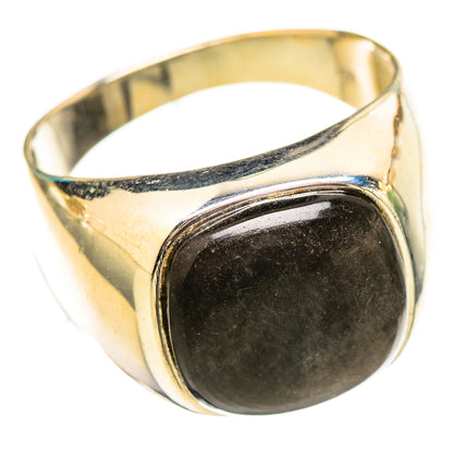Gold Sheen Obsidian Rings handcrafted by Ana Silver Co - RING115125 - Photo 2