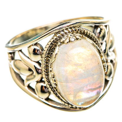 Rainbow Moonstone Rings handcrafted by Ana Silver Co - RING115135 - Photo 2