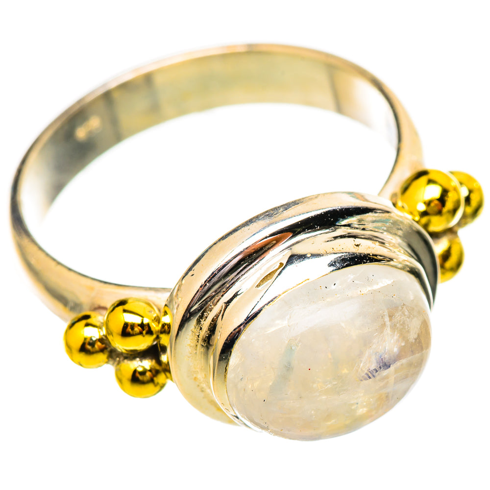 Rainbow Moonstone Rings handcrafted by Ana Silver Co - RING115136 - Photo 2