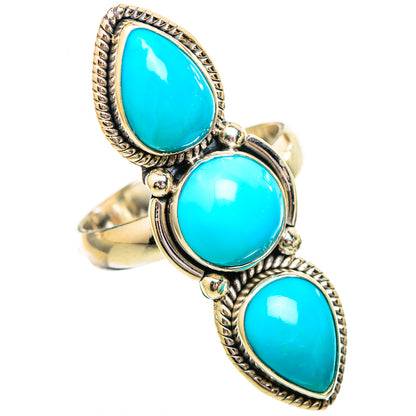 Sleeping Beauty Turquoise Rings handcrafted by Ana Silver Co - RING115145 - Photo 2