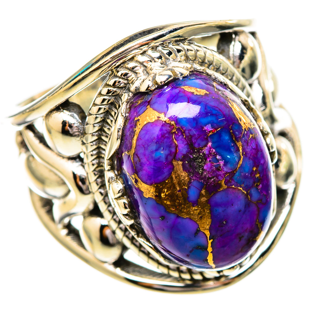 Purple Copper Composite Turquoise Rings handcrafted by Ana Silver Co - RING115155 - Photo 2