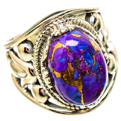 Purple Copper Composite Turquoise Rings handcrafted by Ana Silver Co - RING115155 - Photo 2