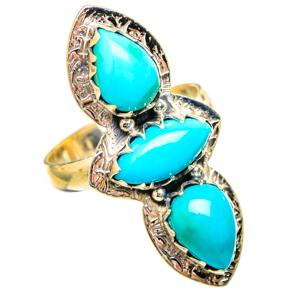 Sleeping Beauty Turquoise Rings handcrafted by Ana Silver Co - RING115170 - Photo 2