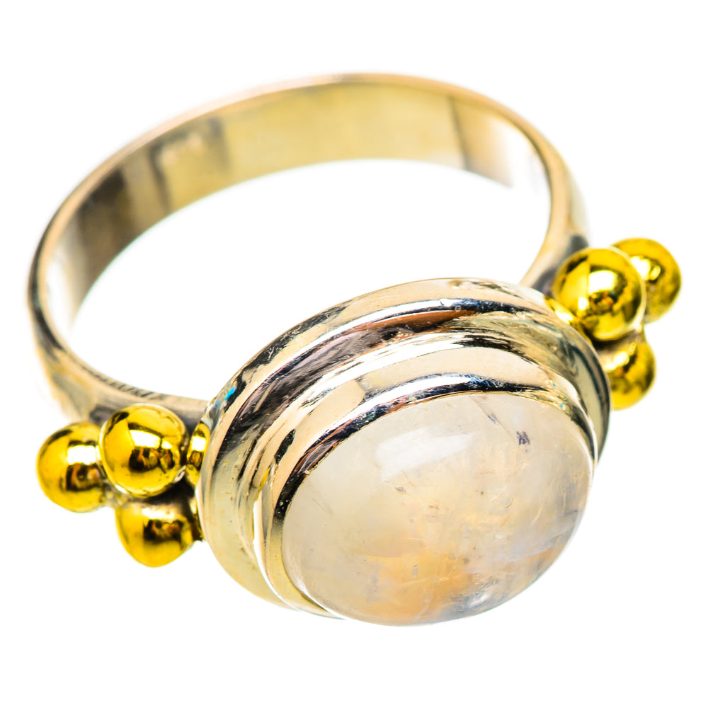 Rainbow Moonstone Rings handcrafted by Ana Silver Co - RING115183 - Photo 2