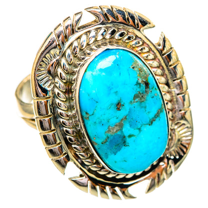 Peruvian Chrysocolla Rings handcrafted by Ana Silver Co - RING115188 - Photo 2