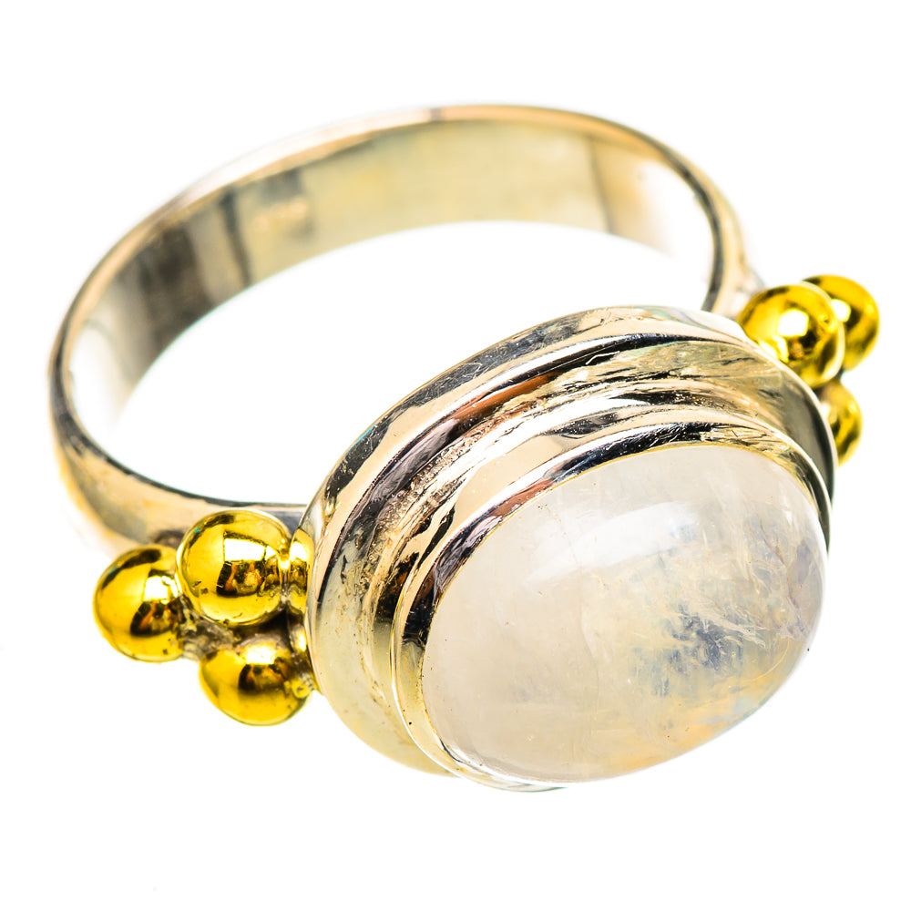 Rainbow Moonstone Rings handcrafted by Ana Silver Co - RING115204 - Photo 2