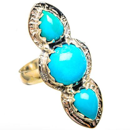 Sleeping Beauty Turquoise Rings handcrafted by Ana Silver Co - RING115208 - Photo 2