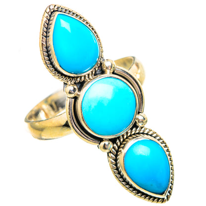 Sleeping Beauty Turquoise Rings handcrafted by Ana Silver Co - RING115213 - Photo 2