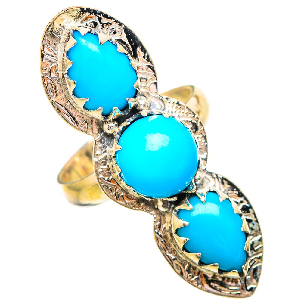 Sleeping Beauty Turquoise Rings handcrafted by Ana Silver Co - RING115238 - Photo 2
