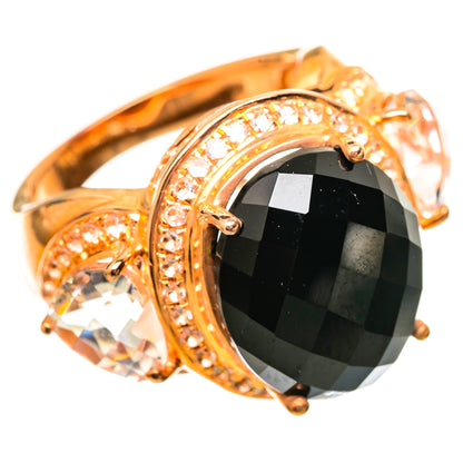 Black Onyx, White Quartz Rings handcrafted by Ana Silver Co - RING115246 - Photo 2