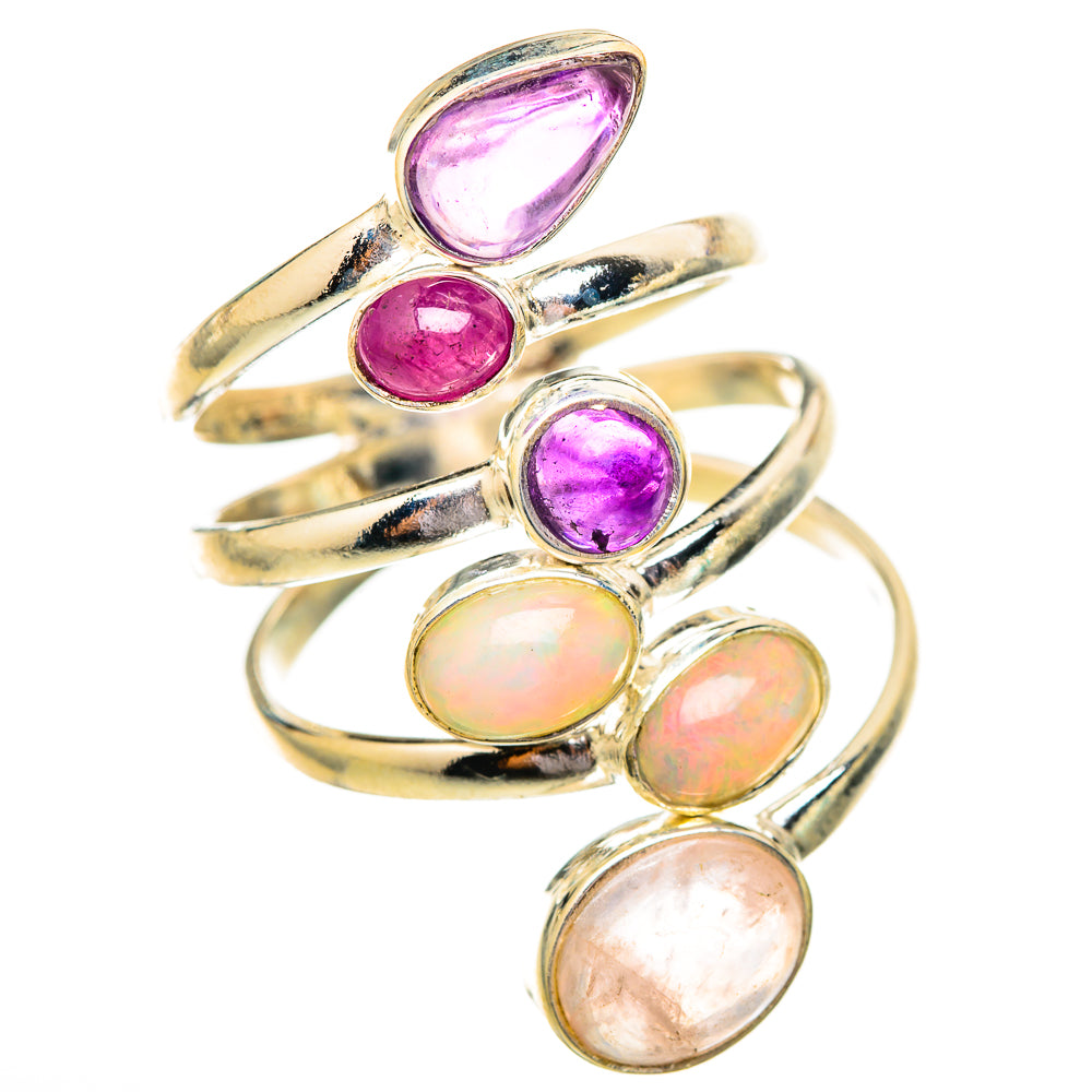 Rose Quartz, Amethyst Rings handcrafted by Ana Silver Co - RING115267 - Photo 2