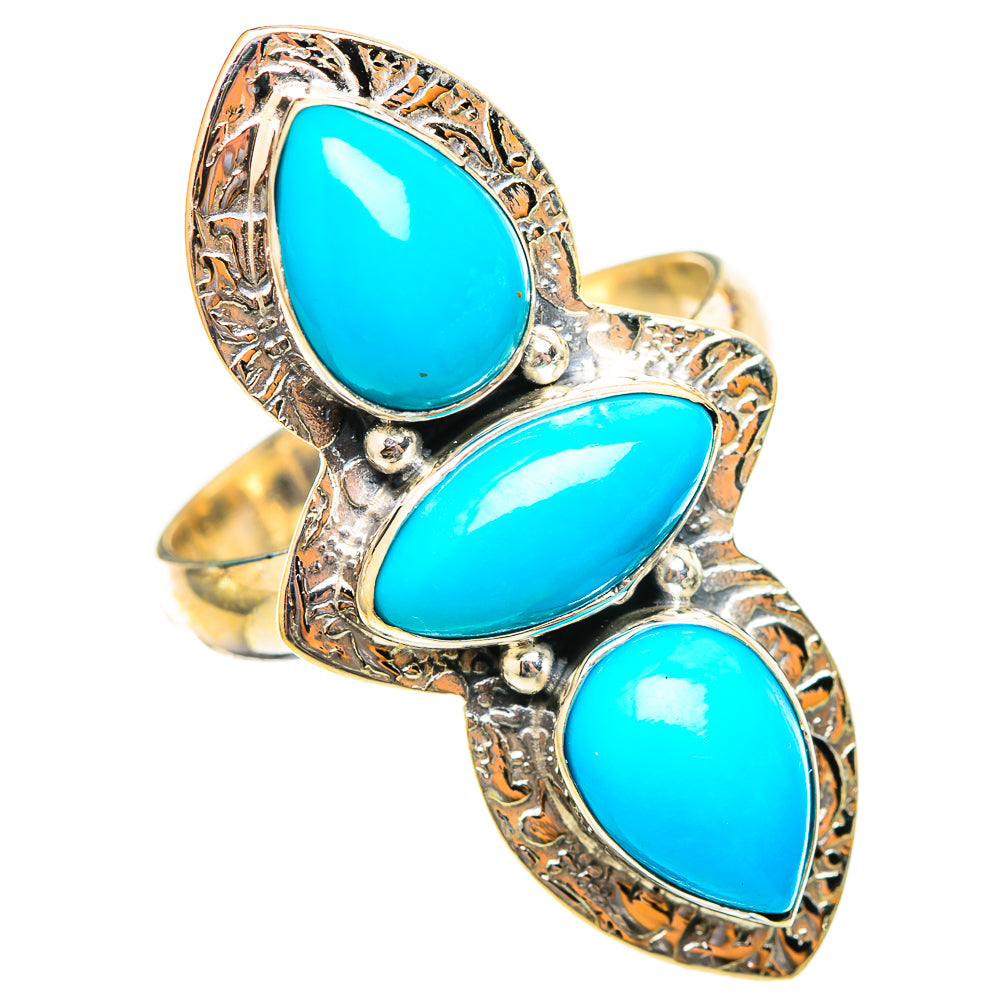 Sleeping Beauty Turquoise Rings handcrafted by Ana Silver Co - RING115294 - Photo 2