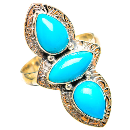 Sleeping Beauty Turquoise Rings handcrafted by Ana Silver Co - RING115294 - Photo 2