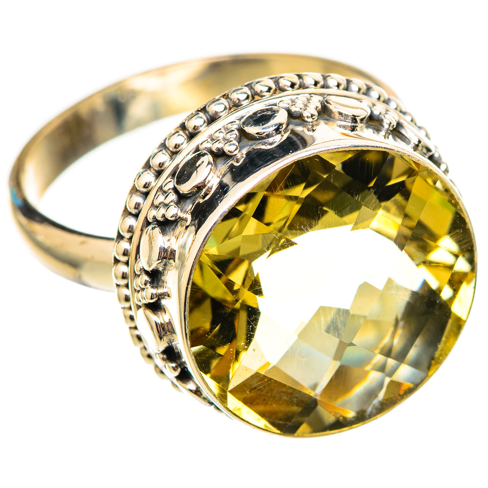 Lemon Quartz Rings handcrafted by Ana Silver Co - RING115319 - Photo 2