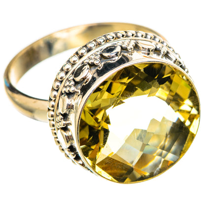 Lemon Quartz Rings handcrafted by Ana Silver Co - RING115319 - Photo 2