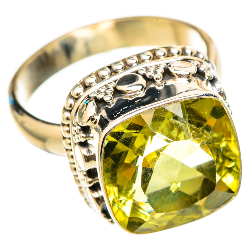 Lemon Quartz Rings handcrafted by Ana Silver Co - RING115321 - Photo 2