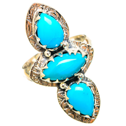 Sleeping Beauty Turquoise Rings handcrafted by Ana Silver Co - RING115327 - Photo 2