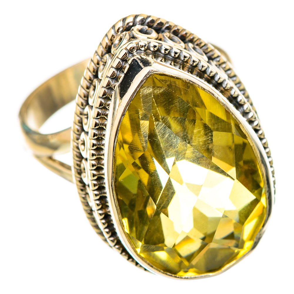 Lemon Quartz Rings handcrafted by Ana Silver Co - RING115347 - Photo 2