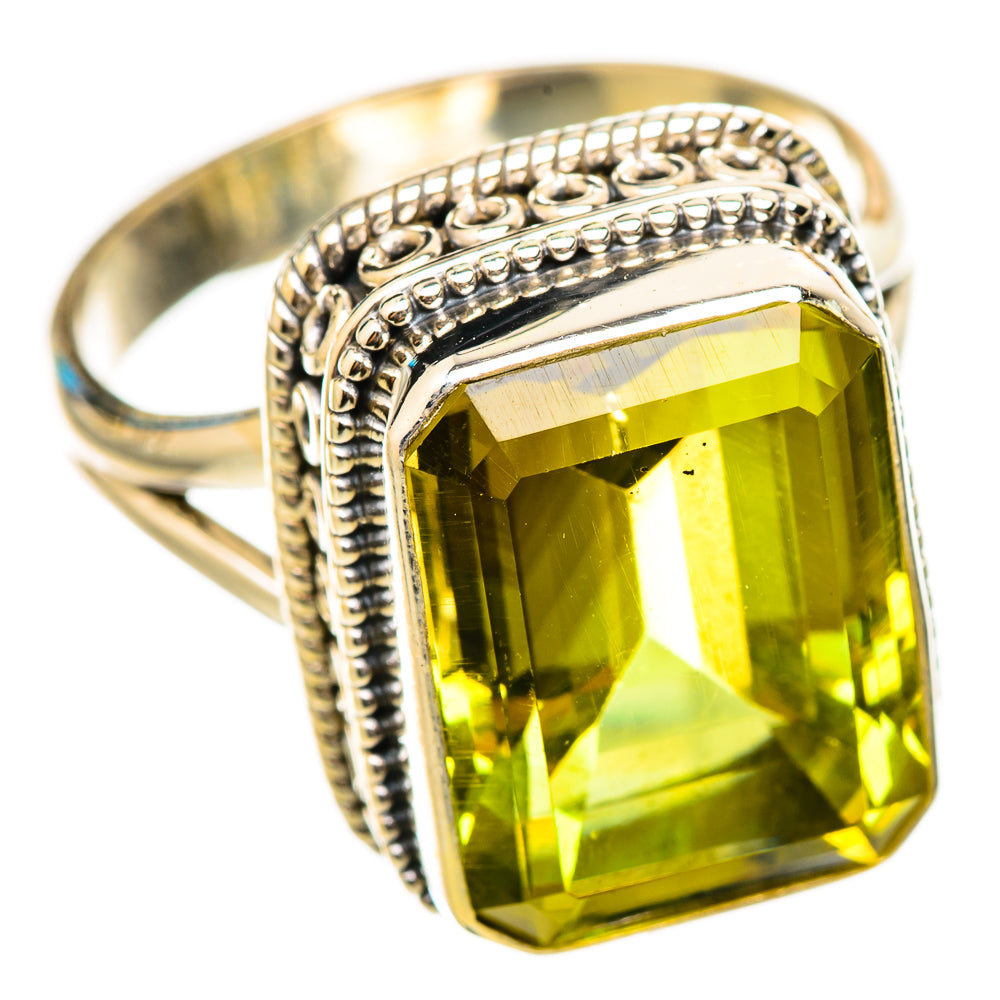Lemon Quartz Rings handcrafted by Ana Silver Co - RING115374 - Photo 2