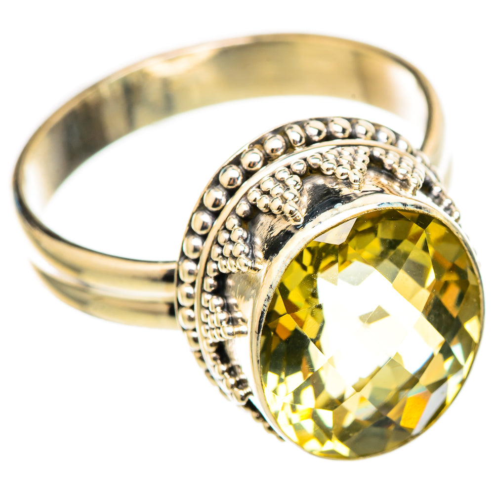 Lemon Quartz Rings handcrafted by Ana Silver Co - RING115375 - Photo 2