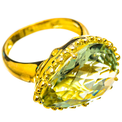 Green Amethyst Rings handcrafted by Ana Silver Co - RING115384 - Photo 2