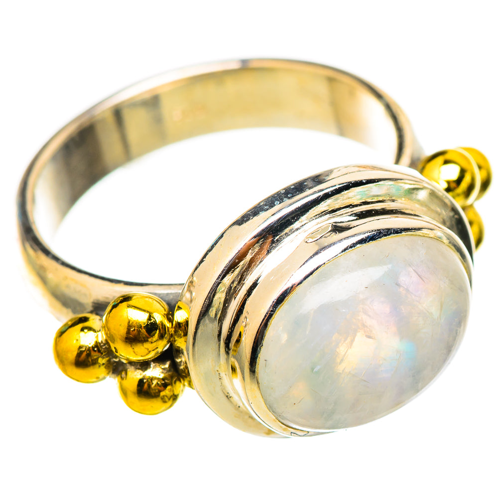 Rainbow Moonstone Rings handcrafted by Ana Silver Co - RING115398 - Photo 2
