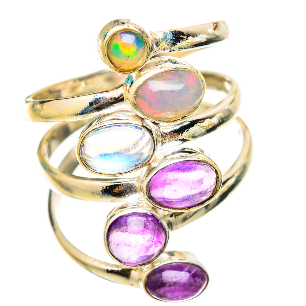 Ethiopian Opal Rings handcrafted by Ana Silver Co - RING115403 - Photo 2