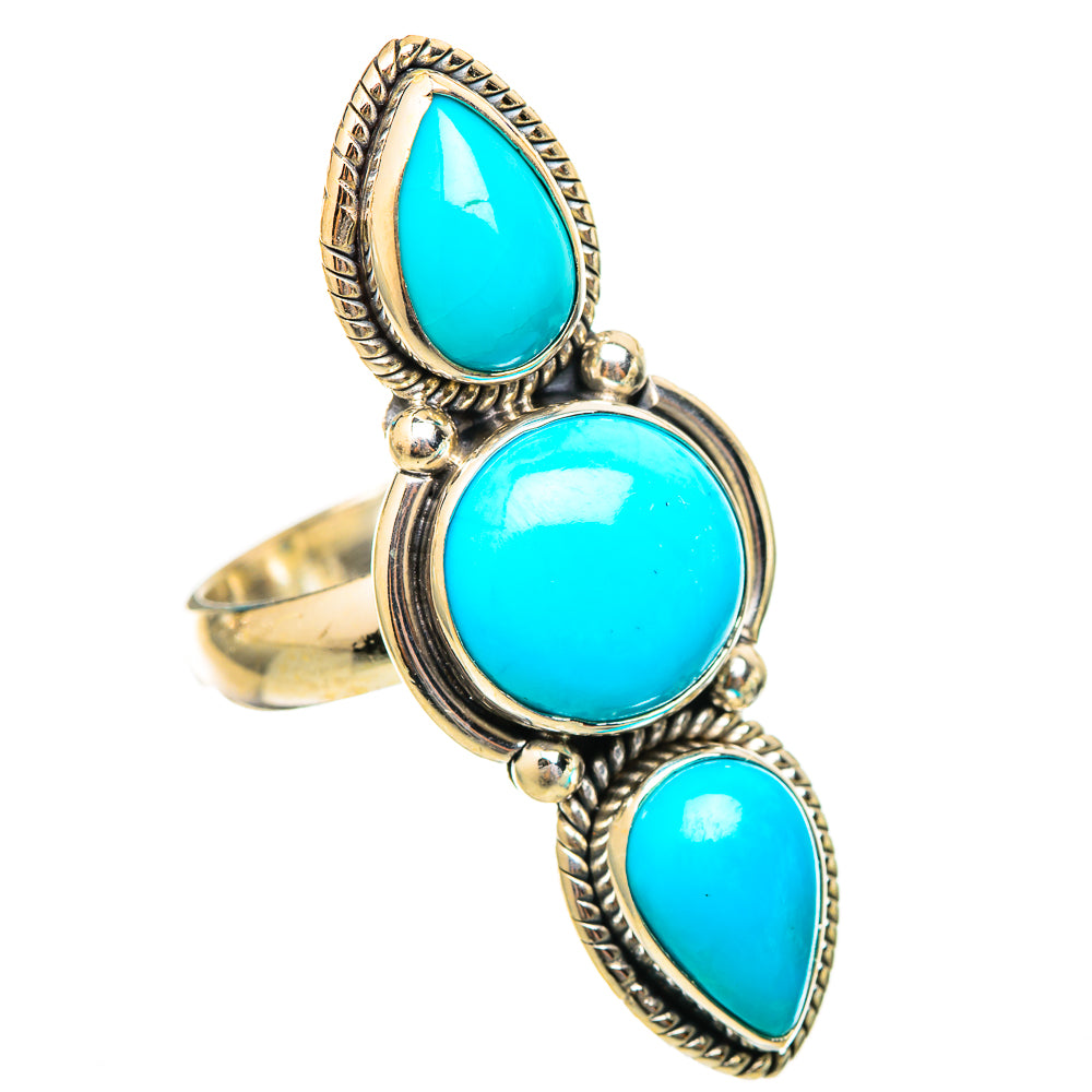 Sleeping Beauty Turquoise Rings handcrafted by Ana Silver Co - RING115405 - Photo 2