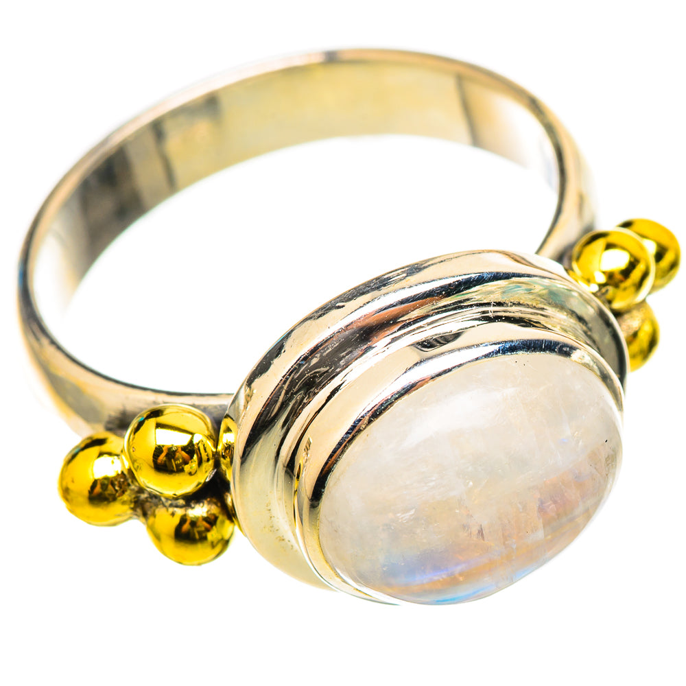 Rainbow Moonstone Rings handcrafted by Ana Silver Co - RING115424 - Photo 2