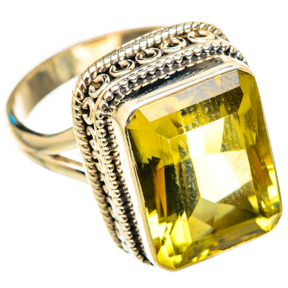 Lemon Quartz Rings handcrafted by Ana Silver Co - RING115427 - Photo 2