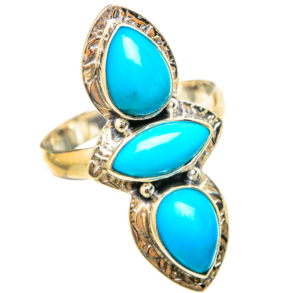 Sleeping Beauty Turquoise Rings handcrafted by Ana Silver Co - RING115434 - Photo 2