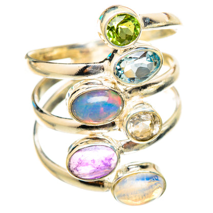 Ethiopian Opal Rings handcrafted by Ana Silver Co - RING115443 - Photo 2