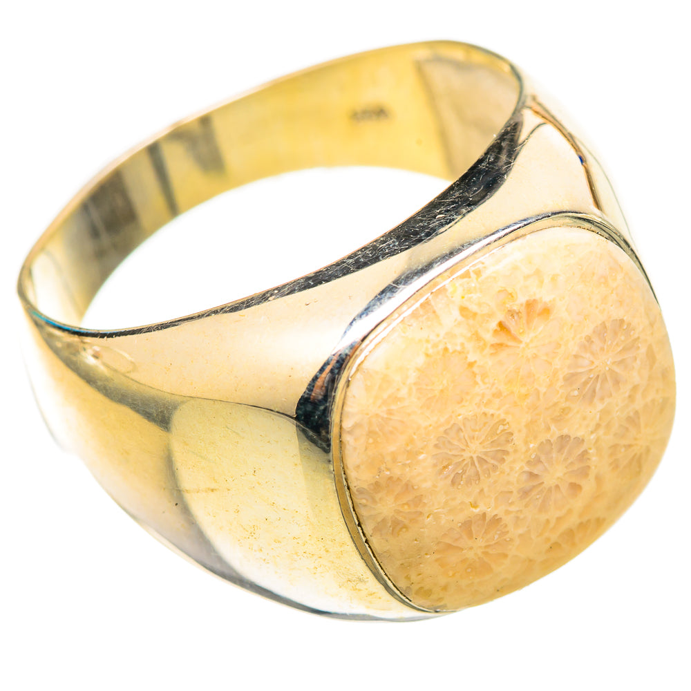 Fossil Coral Rings handcrafted by Ana Silver Co - RING115446 - Photo 2