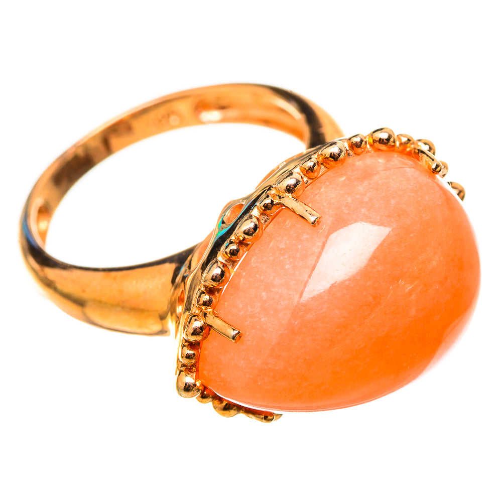 Peach Moonstone Rings handcrafted by Ana Silver Co - RING115459 - Photo 2