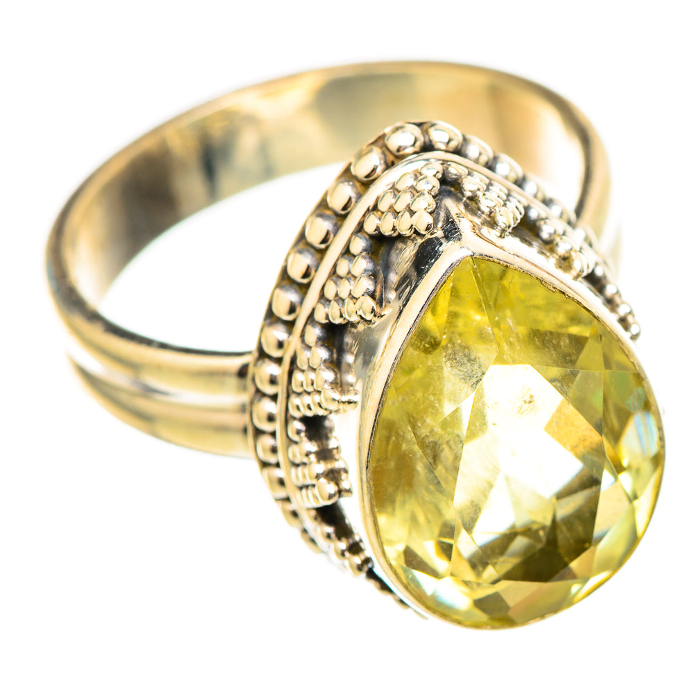 Lemon Quartz Rings handcrafted by Ana Silver Co - RING115467 - Photo 2