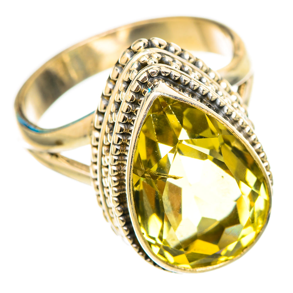 Lemon Quartz Rings handcrafted by Ana Silver Co - RING115468 - Photo 2