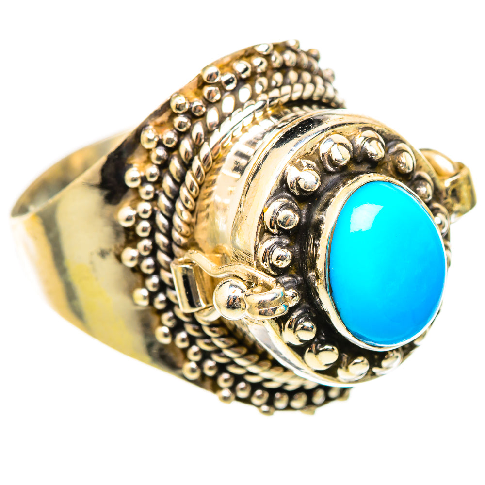 Sleeping Beauty Turquoise Rings handcrafted by Ana Silver Co - RING115472 - Photo 2