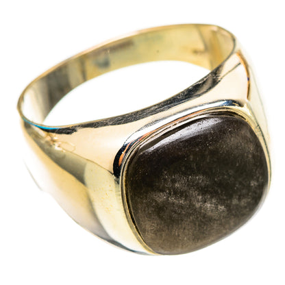 Gold Sheen Obsidian Rings handcrafted by Ana Silver Co - RING115479 - Photo 2