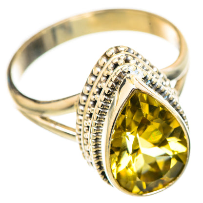 Lemon Quartz Rings handcrafted by Ana Silver Co - RING115485 - Photo 2