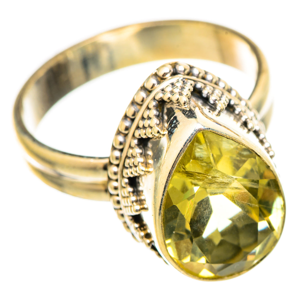 Lemon Quartz Rings handcrafted by Ana Silver Co - RING115486 - Photo 2