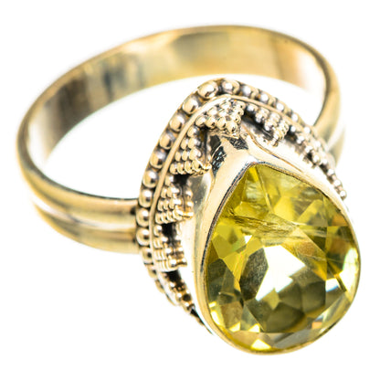 Lemon Quartz Rings handcrafted by Ana Silver Co - RING115486 - Photo 2