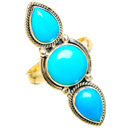Sleeping Beauty Turquoise Rings handcrafted by Ana Silver Co - RING115505 - Photo 2