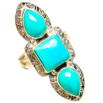 Sleeping Beauty Turquoise Rings handcrafted by Ana Silver Co - RING115508 - Photo 2