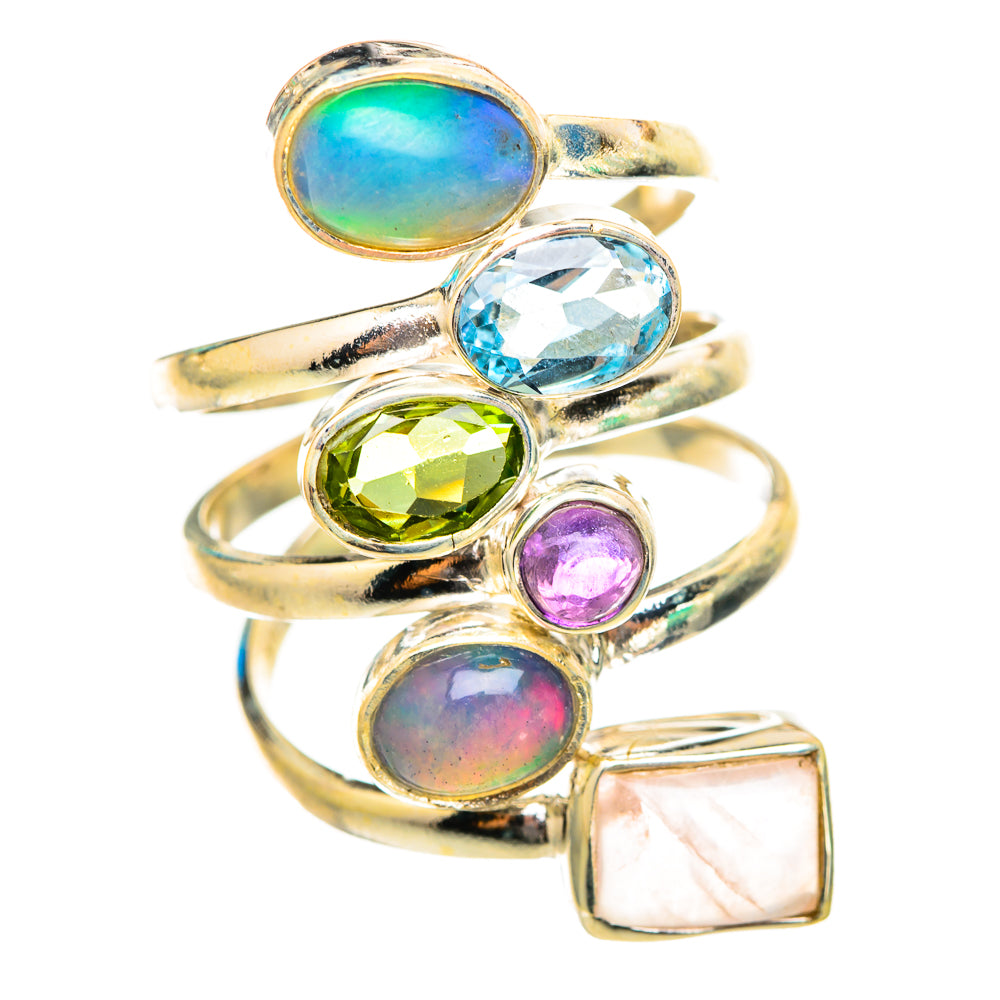 Ethiopian Opal Rings handcrafted by Ana Silver Co - RING115522 - Photo 2