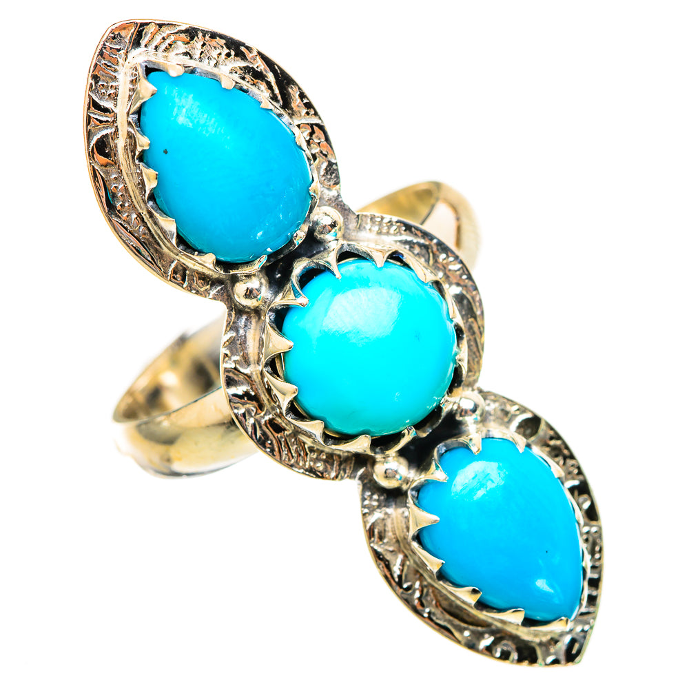 Sleeping Beauty Turquoise Rings handcrafted by Ana Silver Co - RING115526 - Photo 2